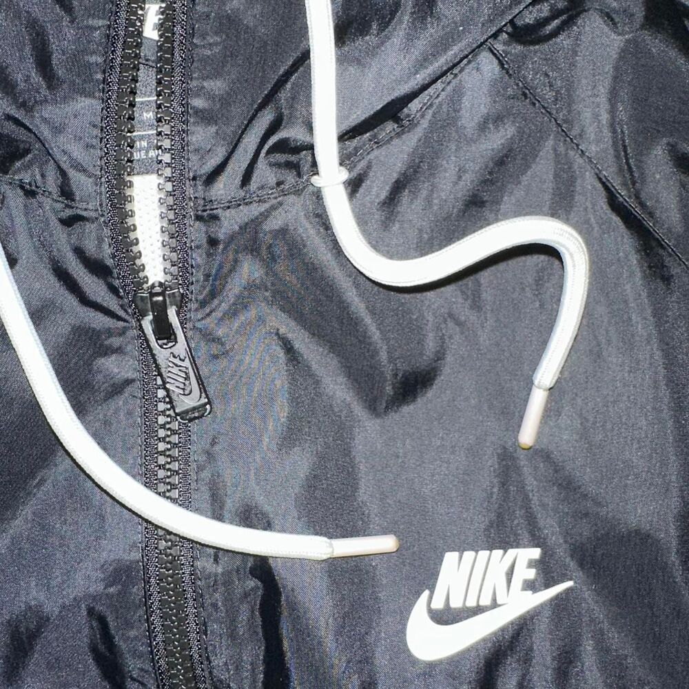 Men's Nike Tech Black and White Windbreaker Hoodie - Picture 3 of 7